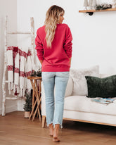 Wine Wonderland Sweatshirt aus Baumwollmischung